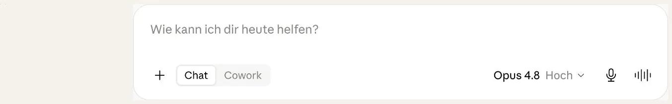 Bild 2: Das Eingabefeld im Chat-Modus.