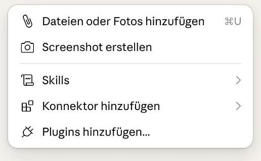 Bild 10: Das Plus-Menü.
